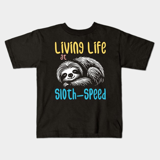 Cute and Lazy Sloth Bear: Channel your inner sloth Kids T-Shirt by MetalByte